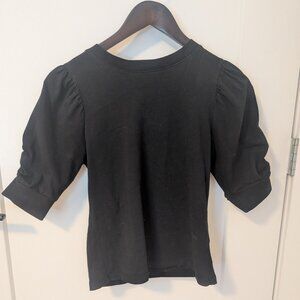 FRAME denim puff 3/4 sleeve top